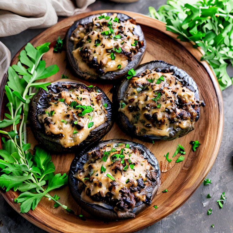 Champignons portobello farcis à la viande