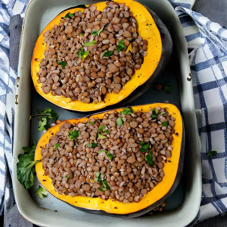 Courge Farcie Aux Lentilles Et Au Riz